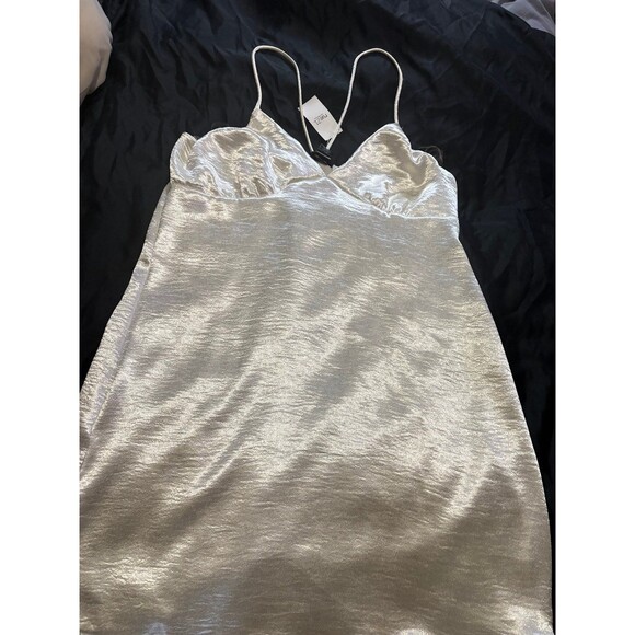 Woman’s white silk mini dress, size xl new with tags - Picture 2 of 2